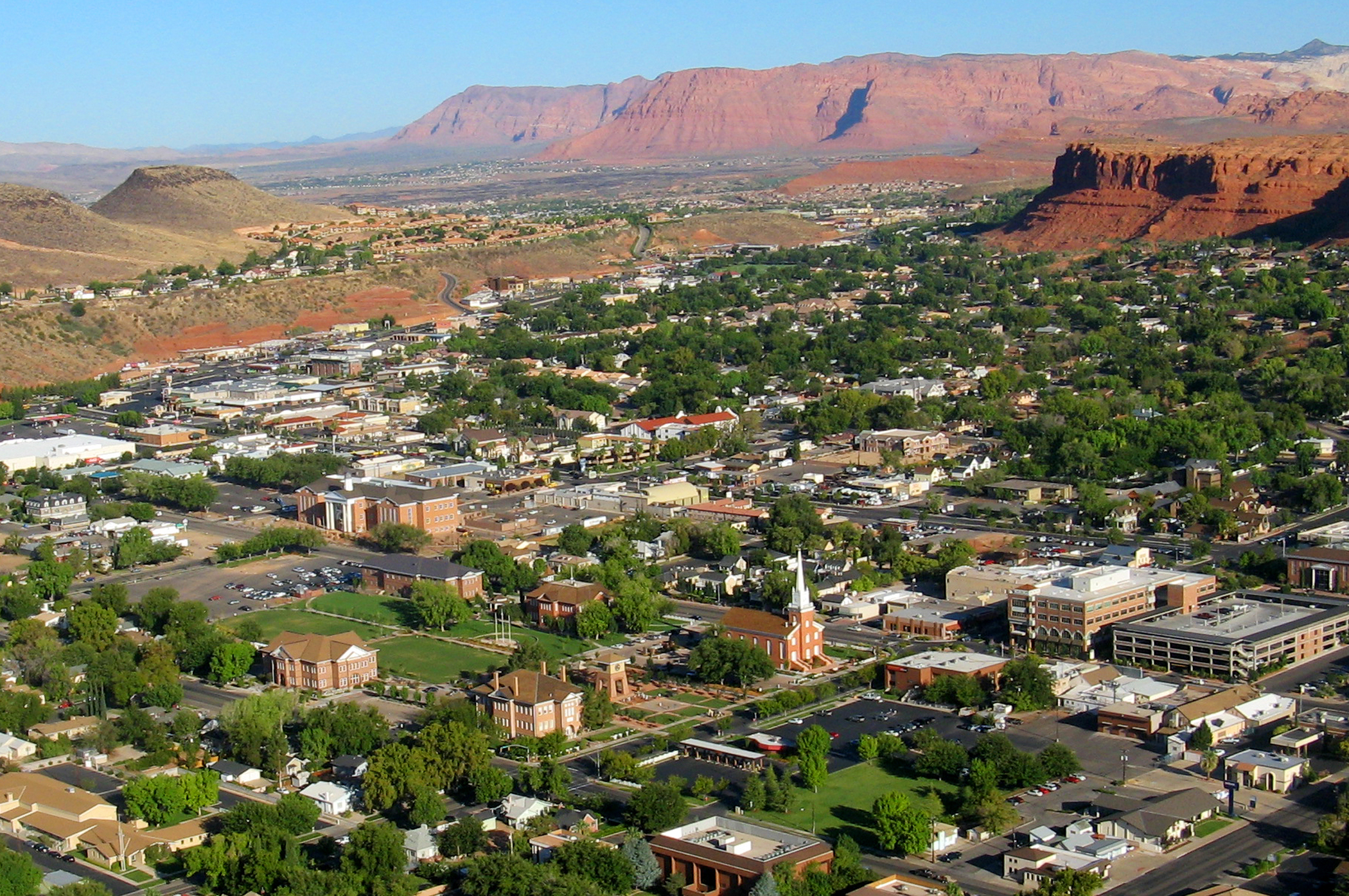 <strong>9. St. George, Utah:</strong> Located on the Utah-Arizona border, St. George is projected to experience 10.4% job growth over the next five years. In addition to its staple, tourism, fast-growing areas include transportation, education, and health services.