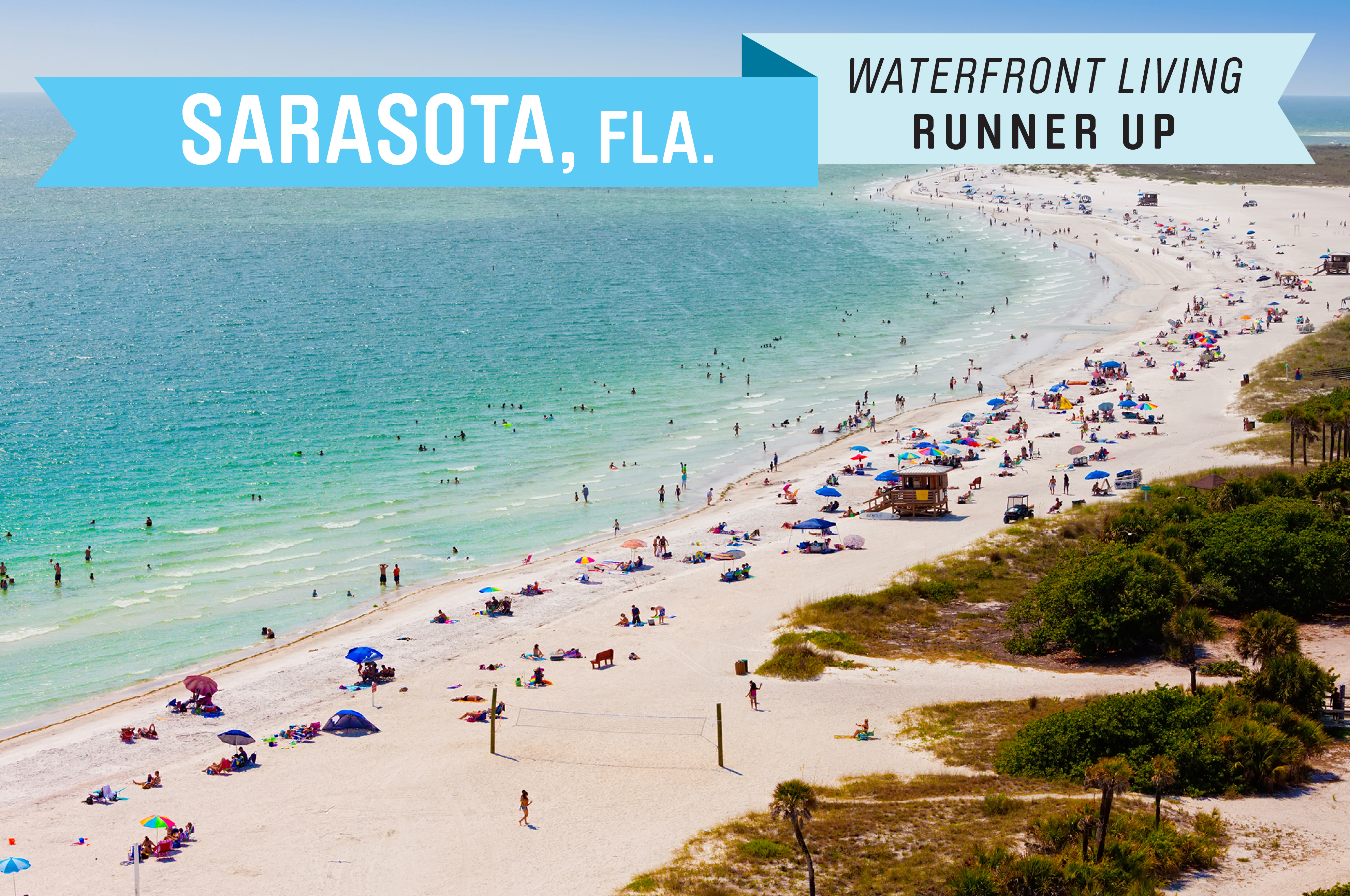 On the Gulf of Mexico and Sarasota Bay, Sarasota is considered the cultural capital of Florida. It’s home to the Florida West Coast Symphony and the Sarasota Music Festival, Sarasota Ballet and Sarasota Opera. Homes are relatively inexpensive at a median sale price of $136,000, and the state has no income tax.