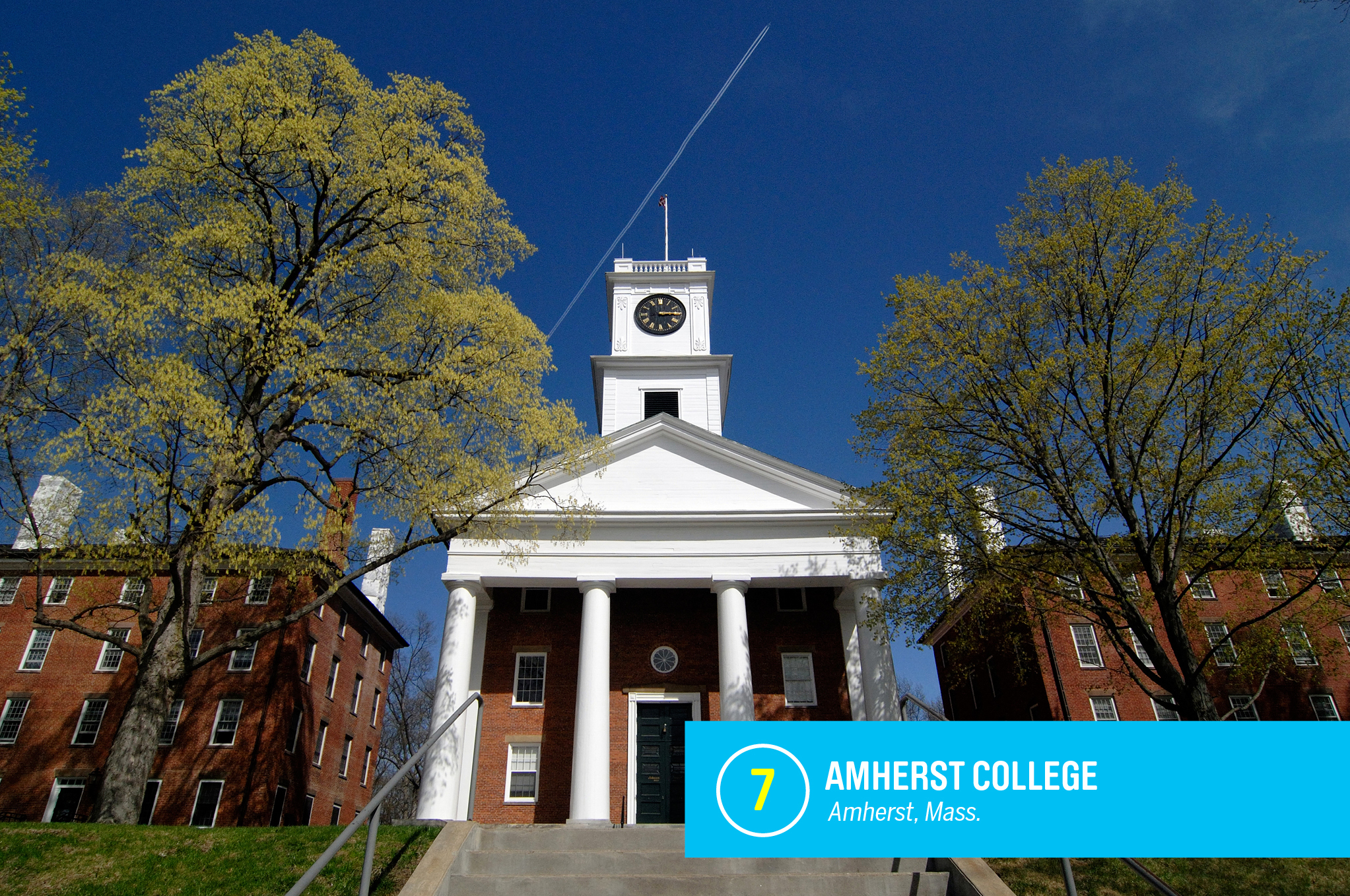 An elite liberal arts college, <a href="https://money.com/best-colleges/profile/amherst-college/" target="_blank">Amherst</a> is one of a small group of schools that will meet 100% of the demonstrated financial need of students. As a result, more than two-thirds of its students graduate without taking out loans.
<a href="https://money.com/best-colleges/profile/amherst-college/" target="_blank">FULL PROFILE</a>