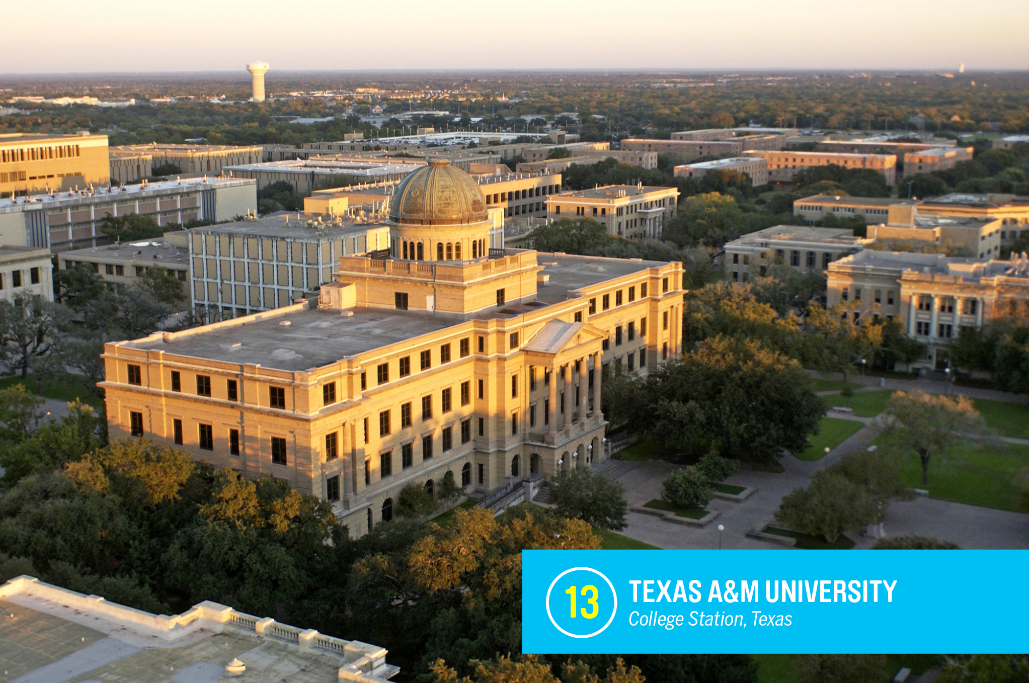 <a href="https://money.com/best-colleges/profile/texas-a-and-m-university-college-station/" target="_blank">Texas A&M</a> has one of the largest undergraduate student bodies in the country, with more the 40,000 students who graduate into an especially proud, loyal group of alumni. The college is well known for its business, agriculture, and engineering programs, as well as a recreation, park, and tourism management program. <a href="https://money.com/best-colleges/profile/texas-a-and-m-university-college-station/" target="_blank">FULL PROFILE</a>