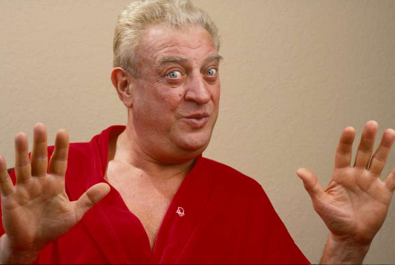 BEVERLY HILLS, CA - 1987: Comedian and film star Rodney Dangerfield poses during a 1987 Beverly Hills, California, photo portrait session to promote his return to Las Vegas. Dangerfield starred in several hit movies including, Caddyshack, Easy Money, and Back to School. He died of heart complications in 2004. (Photo by George Rose/Getty Images)