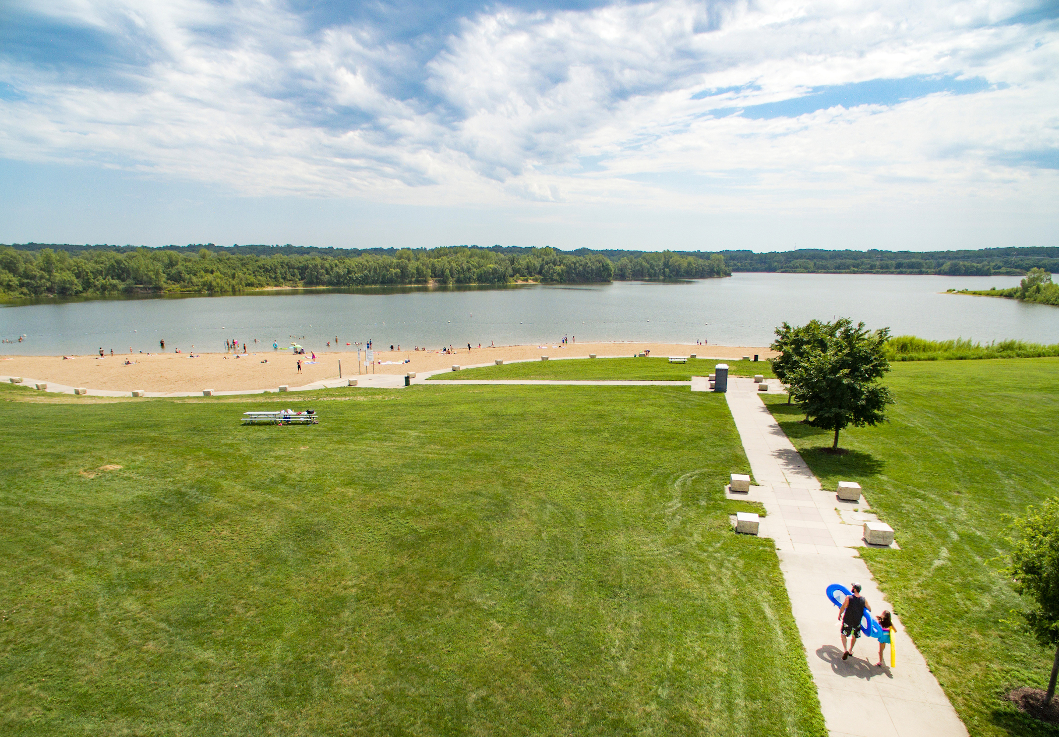 <strong>West Des Moines, Iowa</strong> Raccoon Regional Park is the prime outdoor spot in West Des Moines, with a 232-acre lake, nature lodge, dog park, and more.