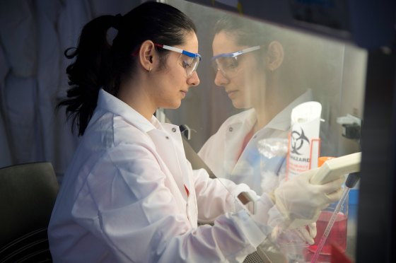 A woman in a laboratory at Purdue University