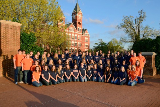 Group of students pose on campus at Auburn University
