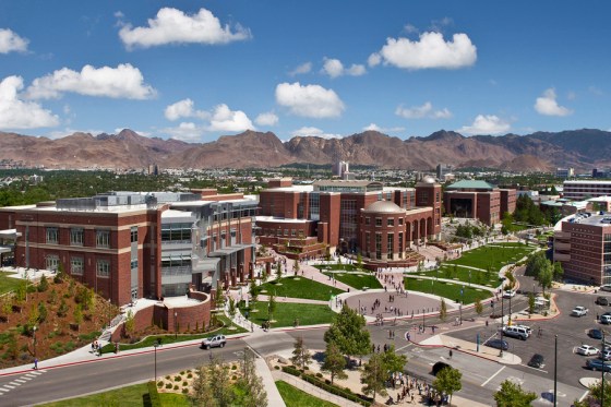 Aerial view of the University of Nevada-Reno