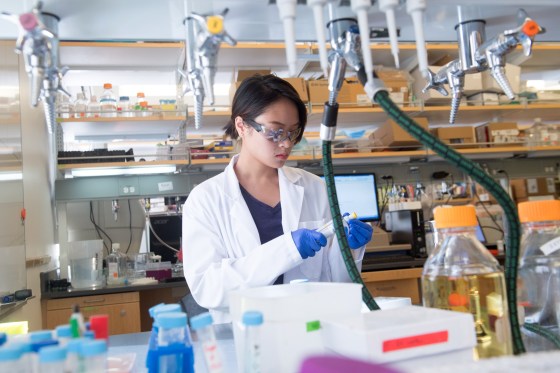 Student in a laboratory at the California Institute ofTechnology