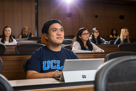 Students auditing a class at the University of California Los Angeles