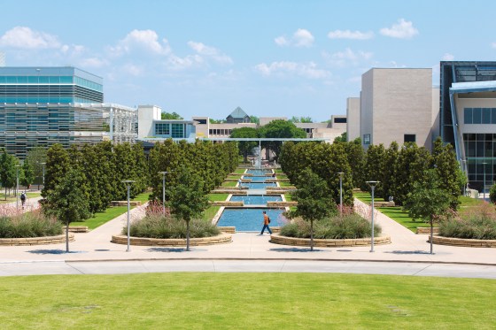 Aerial view of The University of Texas at Dallas campus